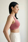 Zivame Double Layered Non Wired Full Coverage Bralette - Dark Onion — thumbnail 3